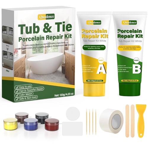 Ceramic tile repair - ceramic, white
