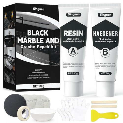 Black marble repair kit tile - marble,