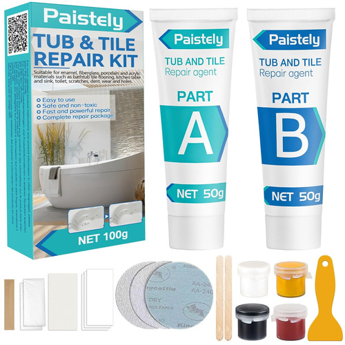 Tile repair kit shower - kit, tray