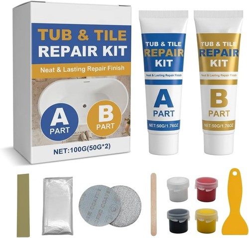 Shower tray repair kit enamel - repair,