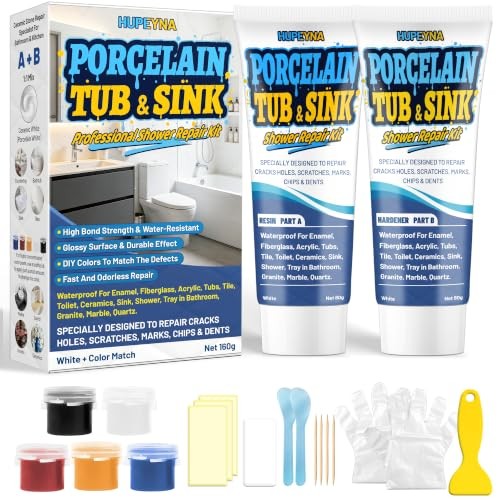 Tub repair kit - repair, white